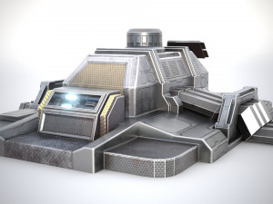 Sci-fi stylized pump station 3D 模型