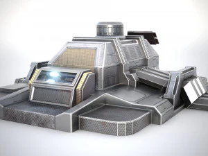 Sci-fi stylized pump station 3D Model