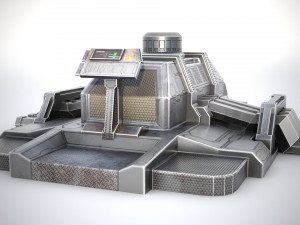 Sci-fi stylized pump station 3D 模型
