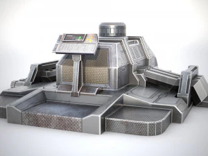 Sci-fi stylized pump station 3D Model