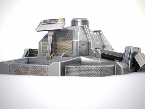 Sci-fi stylized pump station 3D 模型