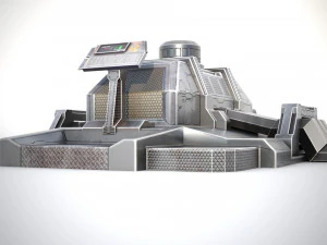 Sci-fi stylized pump station 3D Model