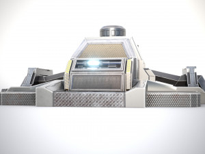 Sci-fi stylized pump station 3D 模型