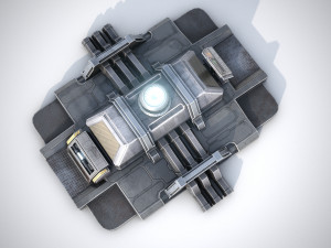 Sci-fi stylized pump station 3D 模型