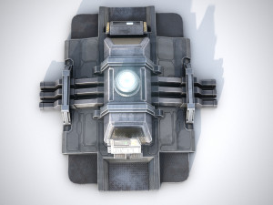 Sci-fi stylized pump station 3D 模型