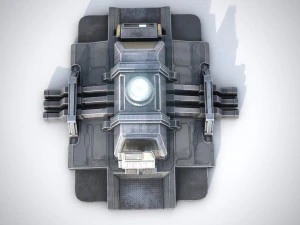 Sci-fi stylized pump station 3D Model
