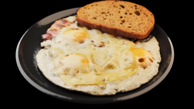 huevos fritos Modelo 3D .c4d .max .obj .3ds .fbx .stl .blend 