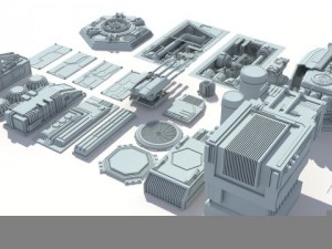scifi details and greeble Model 3D