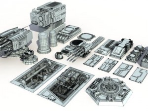 scifi details and greeble Model 3D