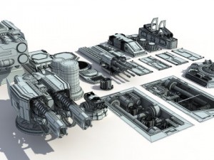 scifi details and greeble Model 3D
