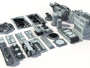 scifi details and greeble Model 3D