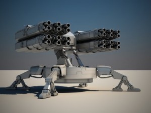 spider auto turret Model 3D