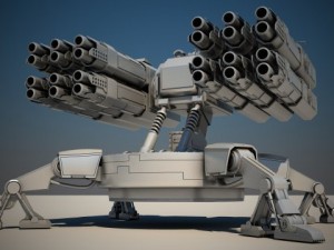 spider auto turret Model 3D