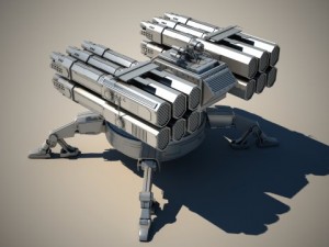 spider auto turret Model 3D