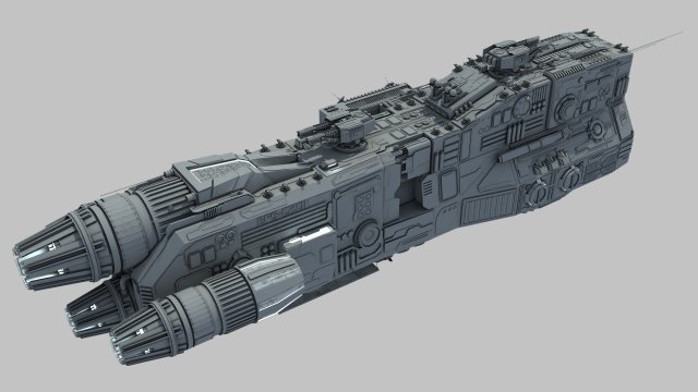 light cruiser  preacher class 3D Modell .c4d .max .obj .3ds .fbx .stl .blend 