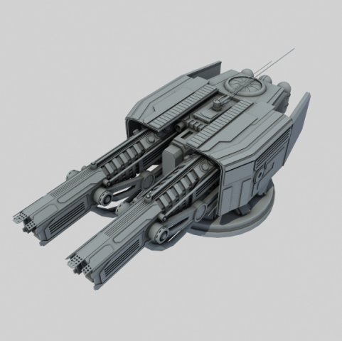 ion turret class sb1 3D Model .c4d .max .obj .3ds .fbx .stl .blend 