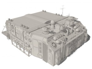 scifi hangar Modelo 3D