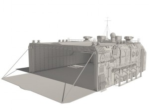 scifi hangar Modelo 3D