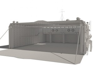 scifi hangar Modelo 3D