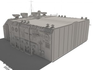 scifi hangar Modelo 3D