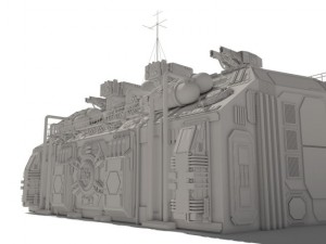 scifi hangar Modelo 3D