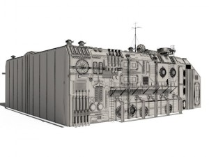 scifi hangar Modelo 3D