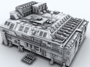 scifi factory Modelo 3D