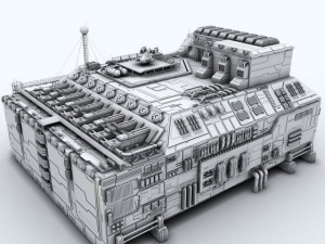scifi factory 3D 모델