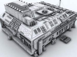 scifi factory 3D 모델