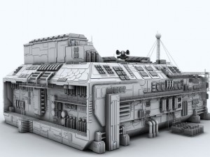 scifi factory 3D 모델
