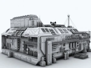 scifi factory 3D Model