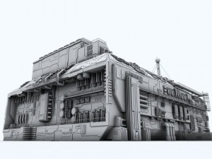 scifi factory 3D 모델
