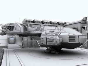 scifi factory 3D 모델