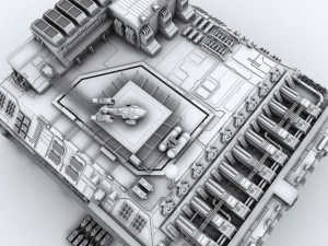 scifi factory 3D 모델