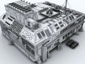 scifi factory 3D Model