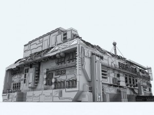 scifi factory 3D 모델