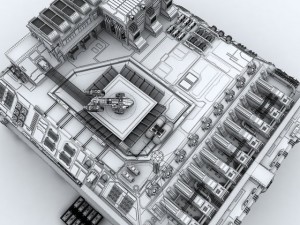 scifi factory 3D 모델