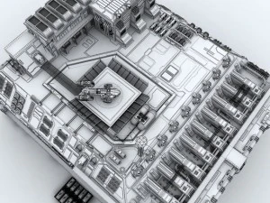 scifi factory 3D Model