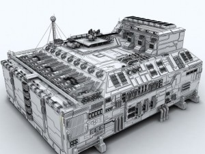 scifi factory 3D 모델