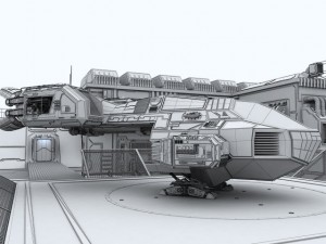 scifi factory 3D 모델