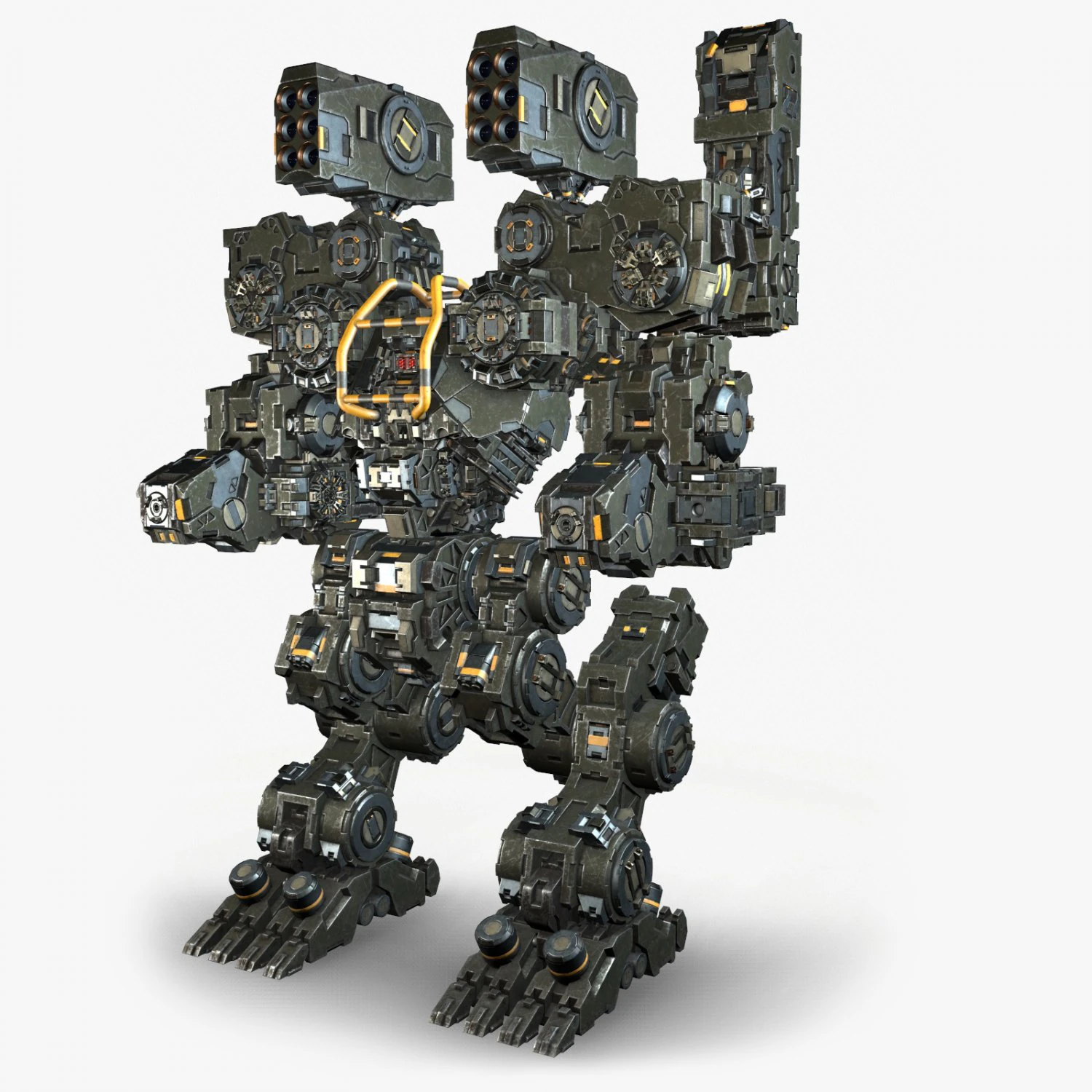 guerriero robot Modello 3D .c4d .max .obj .3ds .fbx .stl .blend