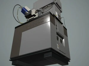 microsc&oacute;pio eletr&ocirc;nico Modelo 3D