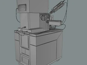 microsc&oacute;pio eletr&ocirc;nico Modelo 3D