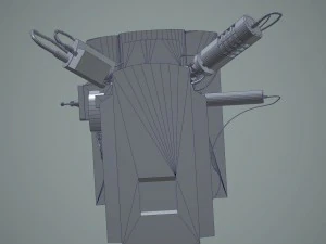 microsc&oacute;pio eletr&ocirc;nico Modelo 3D