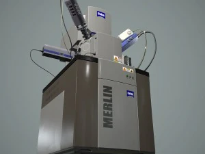 microsc&oacute;pio eletr&ocirc;nico Modelo 3D