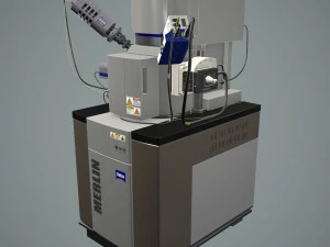 microsc&oacute;pio eletr&ocirc;nico Modelo 3D