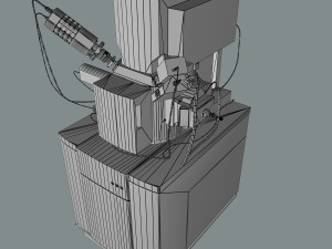 electron microscope 3D मॉडल