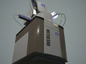 microsc&oacute;pio eletr&ocirc;nico Modelo 3D