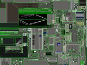 microsc&oacute;pio eletr&ocirc;nico Modelo 3D
