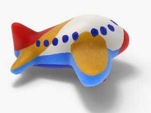 gypsum toy airplane 3D Модель